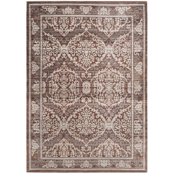 Safavieh Valencia Power Loomed Rectangle Rug- Grey - Brown- 5 x 8 ft. VAL208E-5 - main